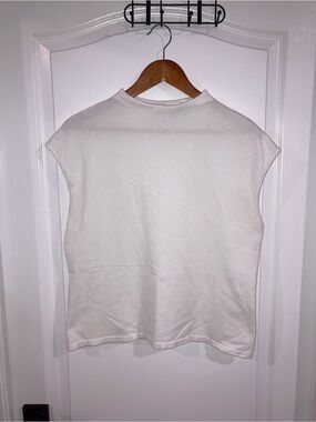 Vila Milano White Mock Neck Sleeveless Top- size L